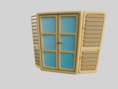 Cartoon Window 20b 3D model