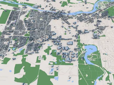 Cambridge City in Canada 3D model