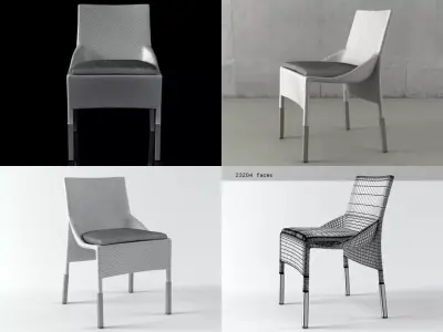 Slim Line Side Chair 3D model