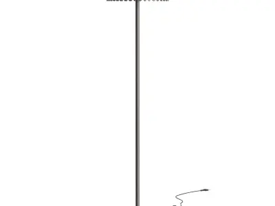 Oceana Black Metal Floor Lamp 3D model