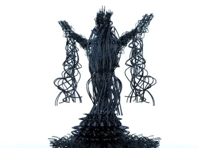 Robot Cyborg Game Caracter Sci Fi  3D model