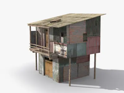 Slum x10 Low-poly 3D model purchase