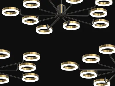 Ceiling Chandelier Lumen Lux 3D model