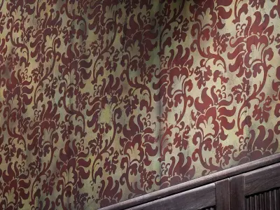 Vintage Victorian Yellow Wallpaper Texture Texture