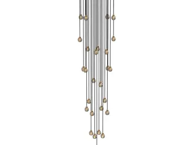 Pearl Round Chandelier 175in 3D model