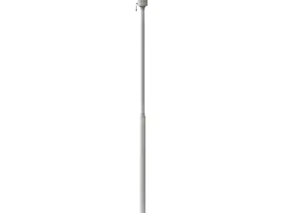 TELLBYUN Floor lamp nickel-plated  milky glass135 cm 3D model
