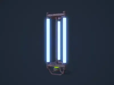 Sci Fi Lamp Low-poly 3D model