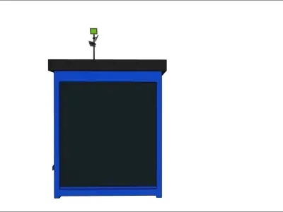 container guard booth 600cm x 250cm many formats 3D model buy