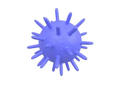 Virus v2 006 Low-poly 3D model