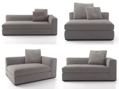 P S S sectional sofa 3D model