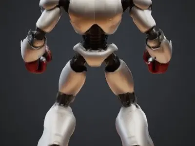 Battle boxer robot 3D model