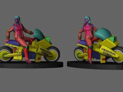 Cyberpunk girl 3D print model