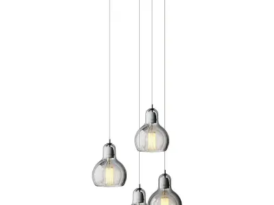 1 Light Contemporary Pendant Lighting Fixtures 3D model