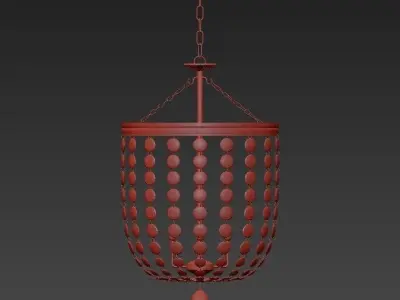 Archer 5 Light Crystal Polished Chrome Chandelier 3D model