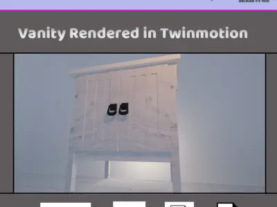 3D Model Vanity digital shack rendered in twimmotion 3D model