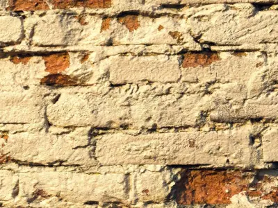 Old painted brick wall  02 Low-poly 3D model