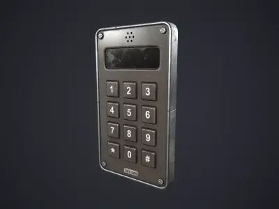 Keypad Lock Low-poly 3D model