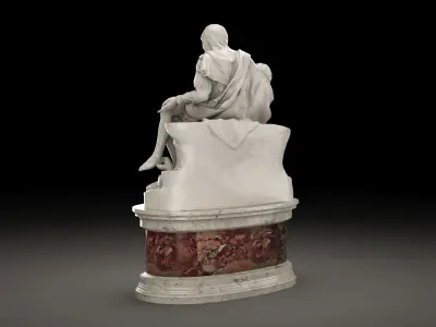 Pieta by Michelangelo Low-poly 3D model