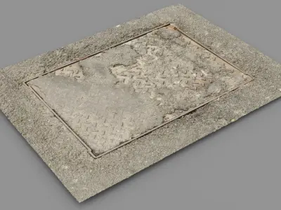 Cover manhole 10 raw scan 3D model