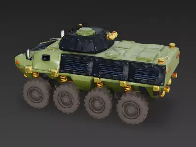 Iron-Guard Tactical Armored Personnel Carrier APC 3D Model Low-poly 3D model