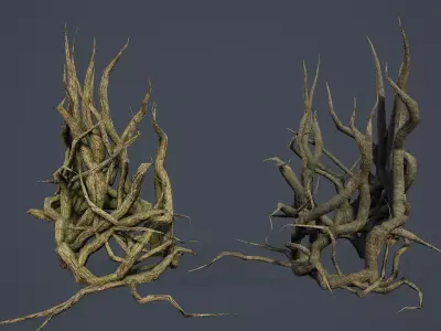 Roots PBR v3 Low-poly 3D model