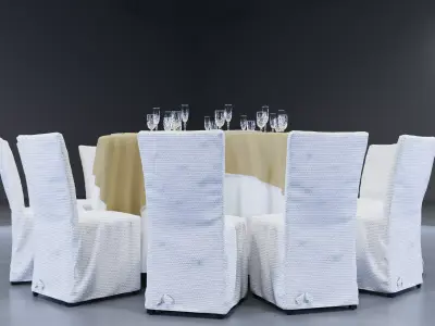 Round Table Chair 3D model