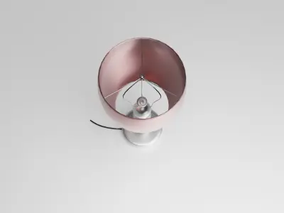 Metallic Table lamp Low-poly 3D model