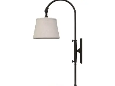 Adjustable Arc Sconce Burlap Antiqe Bronze Free 3D model