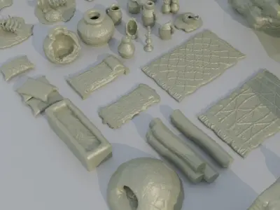 Desert Environment Pack 80 different STL  Tabletop Terrain 28 mm 3D print model