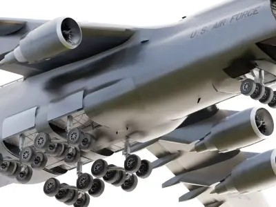 C-5 Super galaxy with interior 3D model