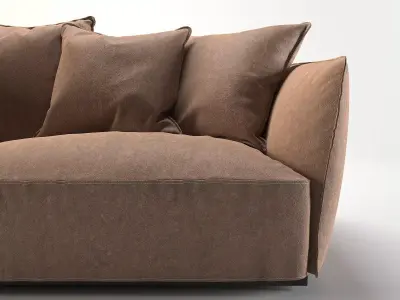 Blow sofa with pillows 3D model