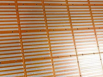 Orange Silver Sci-Fi Metal Panel PBR Seamless Texture