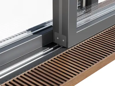 Panoramic glazing windows 008  Low-poly 3D model