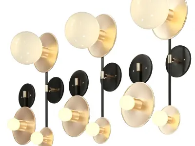 Double wall brass sconse 3D model