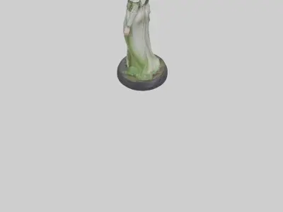 Light Elf statue model Low-poly 3D model