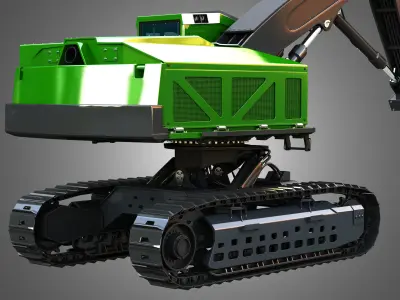 959MH Tracked Feller Buncher 3D model