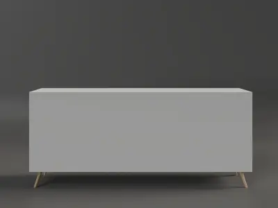 Everly Quinn White Sideboard on Wayfair 3D model
