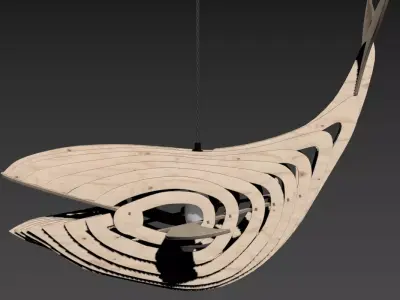 wood whale Free 3D model