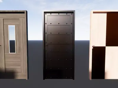 40 Doors Low-poly 3D model