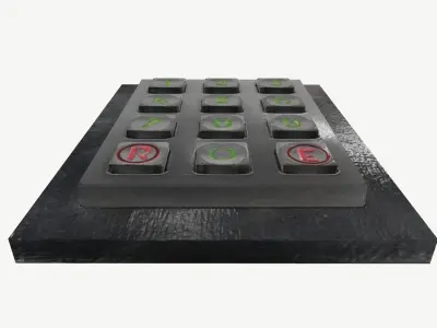 New keypad for locking doors Low-poly 3D model