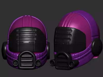 helmet high poly sculpt 3d printable ver 7 3D model 3D model