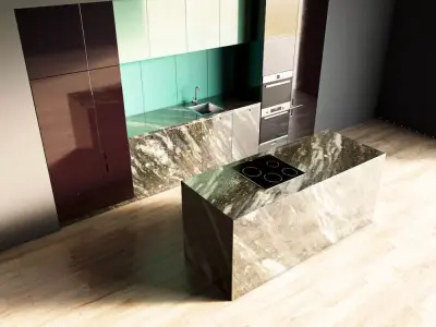 81-Kitchen9 glossy 7 3D model