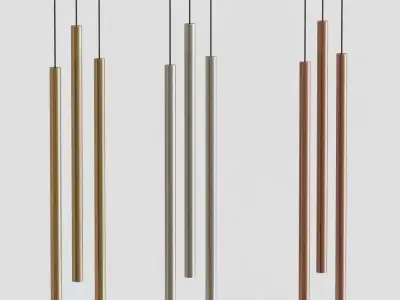 Nemo Canna Nuda Metallo Pendant Lamp 3D model