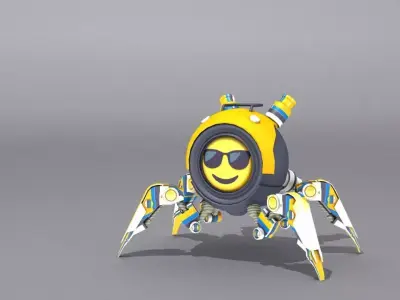 3D Smart Drone SD3 Low-poly 3D model