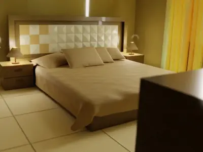 3D Bedroom Scene 3D model