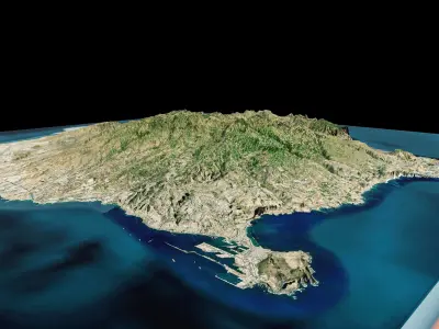 Gran canaria island full 3d model terrain 3D model