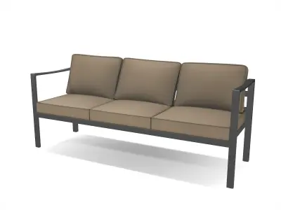 out bench sling fabric 016 Low-poly 3D model