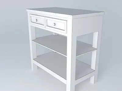 Light table with two drawers Free 3D model
