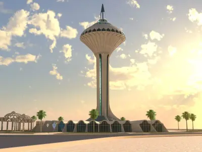 The Khobar Water Tower 3D model