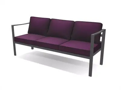 out bench sling fabric 021 Low-poly 3D model